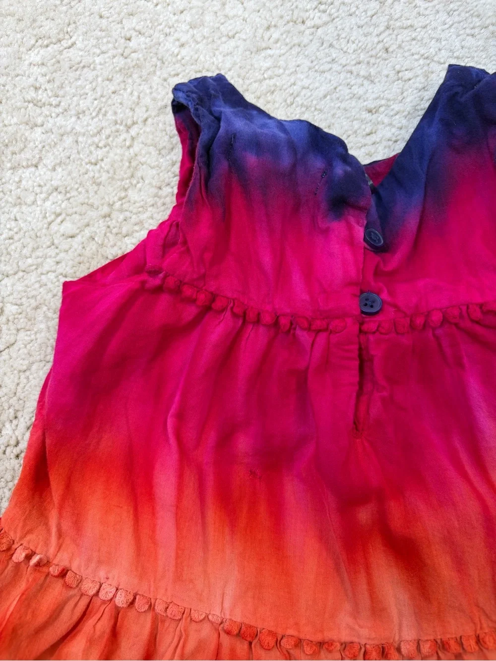 Pandemonium Girls Size 5 Rainbow Tie Dye Tiered Tank Dress